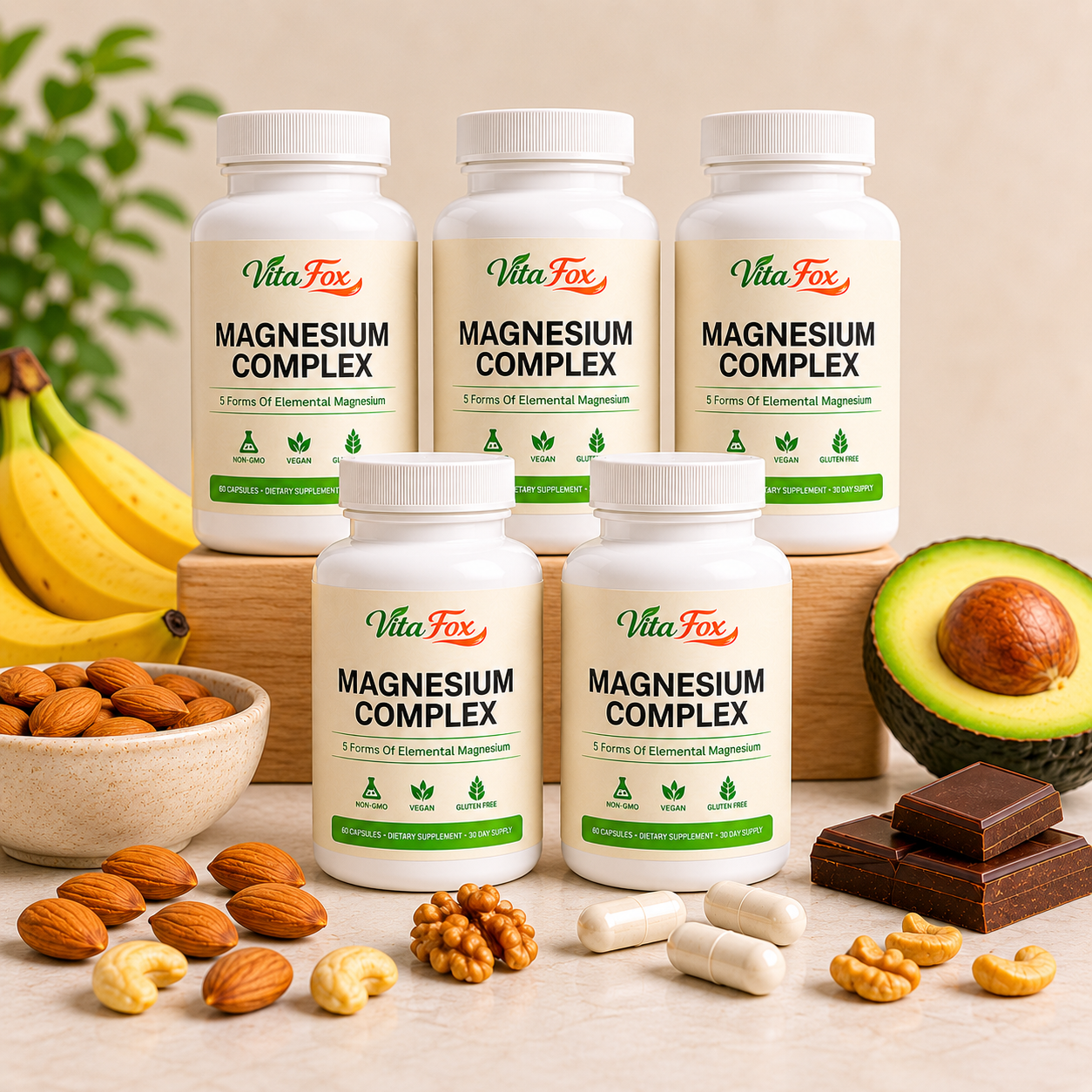 VitaFox 2-pack with magnesium-rich foods